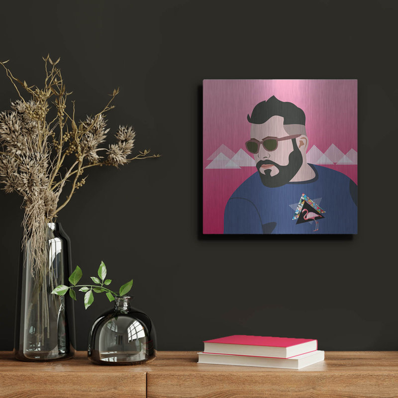 Art mural en métal Winston Porter «Cute» par Mark Ashkenazi, H 12 po x l 12 po