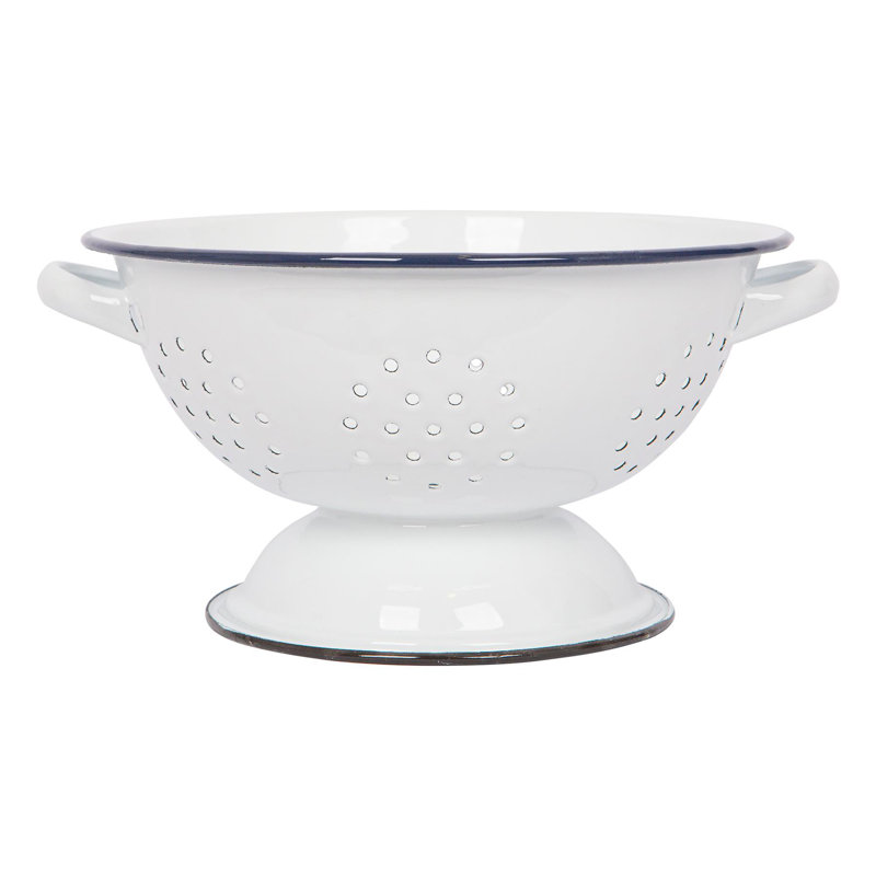 Argon Tableware Stainless Steel Colander, Blue
