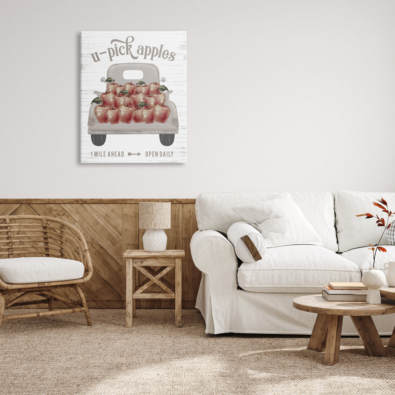 U-Pick Apples, Toile tendue, H 40 po x l 30 po x P 1,5 po