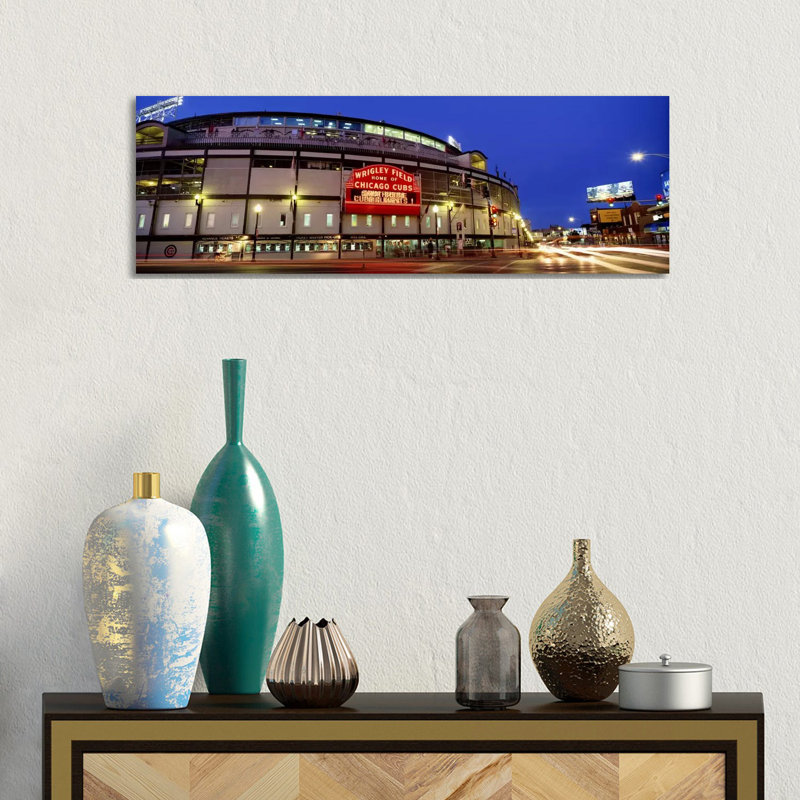 USA, Illinois, Chicago, Cubs, Baseball #3 - Wrapped Canvas Panoramic Print, 30.48 cm H x 91.44 cm W x 1.91 cm D