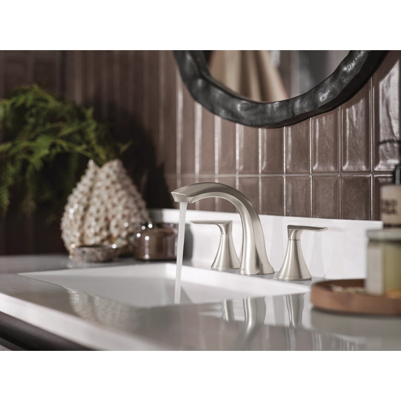 Findlay 8 in. Widespread 2-Handle Bathroom Faucet in Spot Resist Brushed Nickel (Valve Included)
