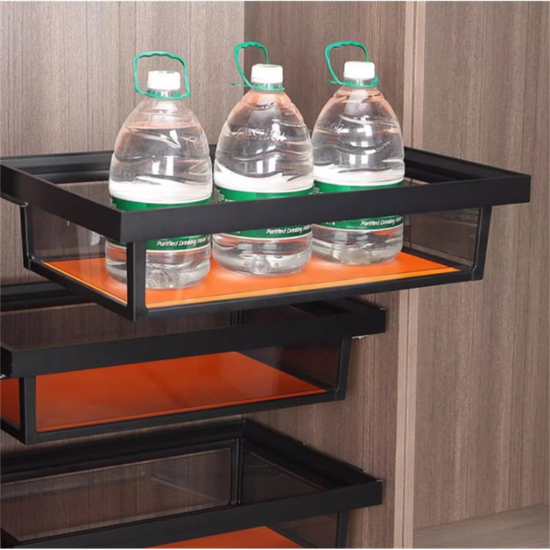 Tiroirs en verre intégrés et système coulissant, H 6,69 po x l 28 po x P 18,7 po