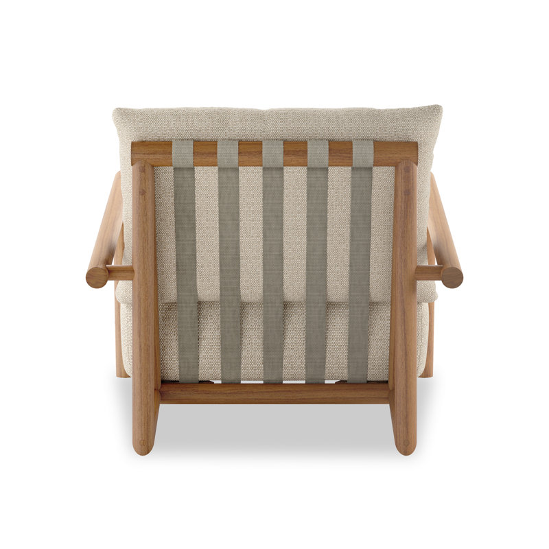 Cardiff Outdoor Teak Lounge Chair, Natural Teak