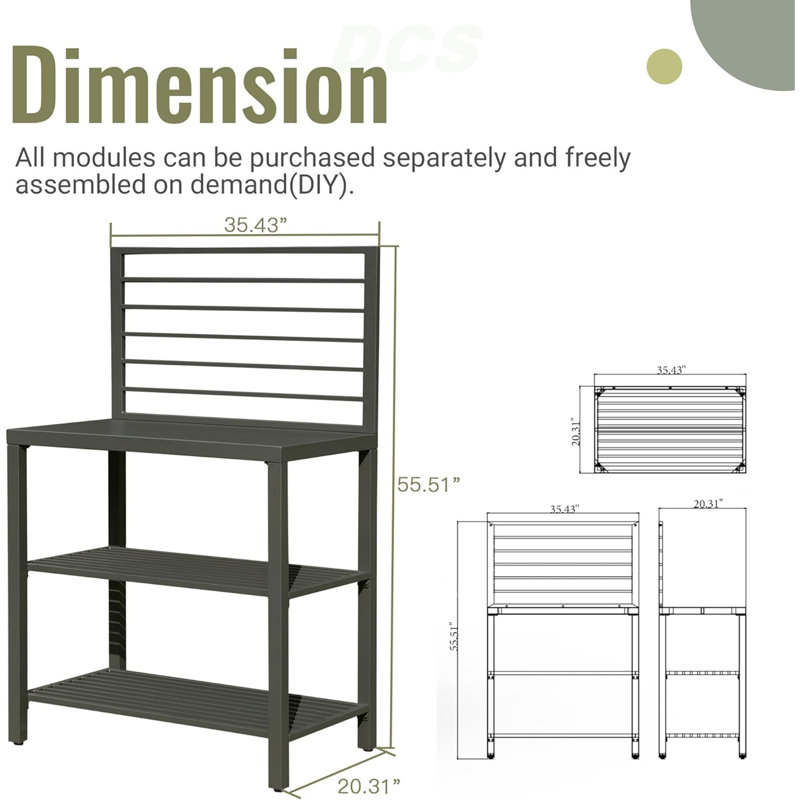 Îlot de cuisine extérieur avec rangement, îlot de cuisine en aluminium