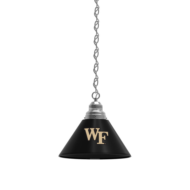 1 - Light Single Pendant, Chrome, Wake Forest Demon Deacons