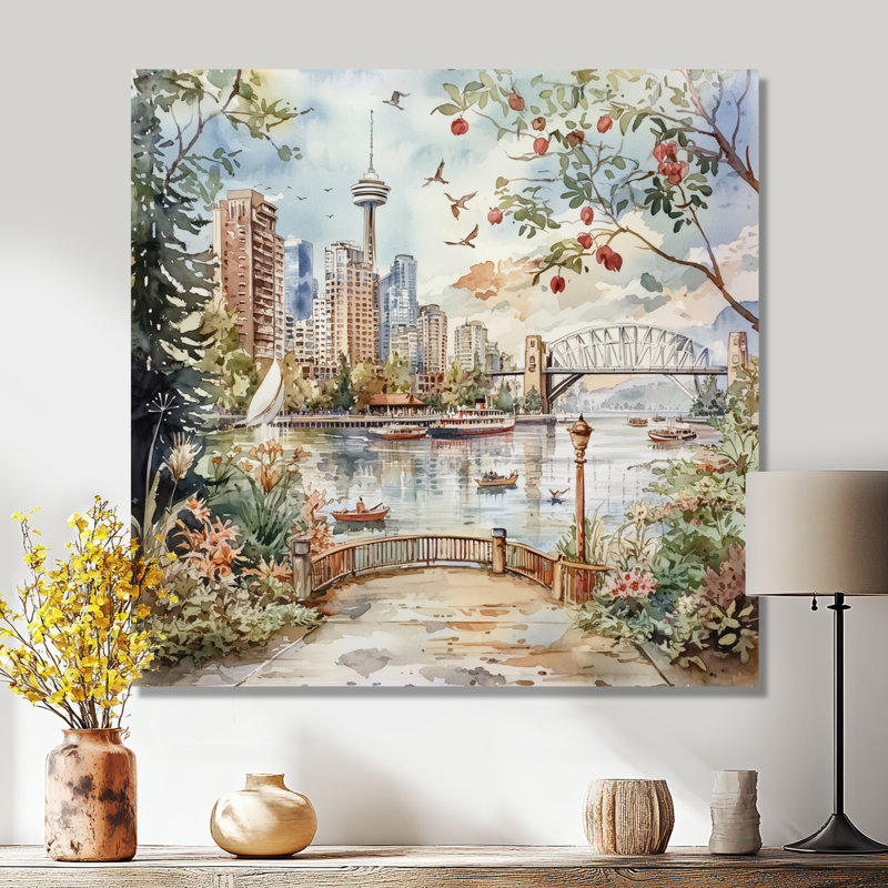 Canada Vancouver's Wisdom Landscape II - City Vancouver, reproduction d'art traditionnelle, H 23 po x l 23 po