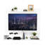 Meuble audio-vidéo mural avec tablettes Irmo, blanc
