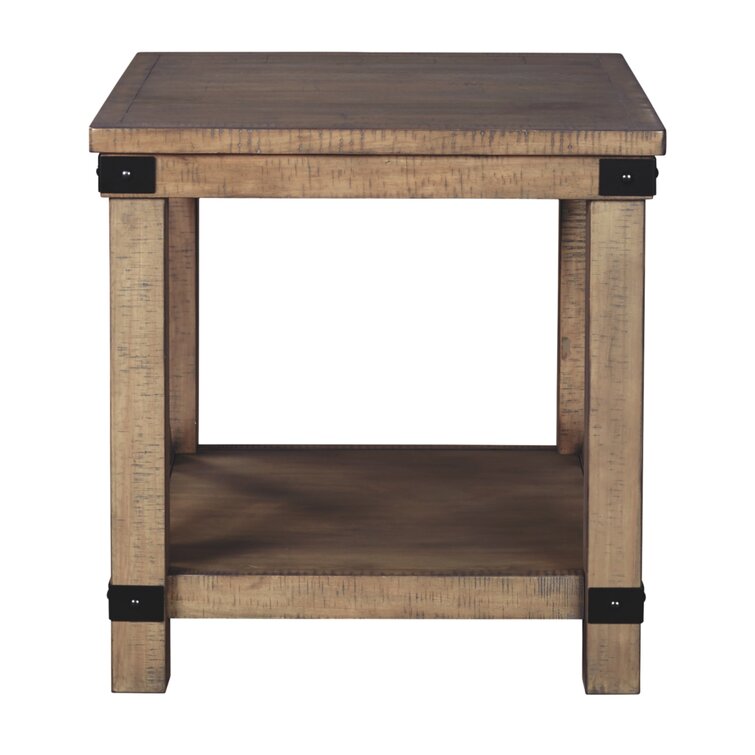 Solid Wood Oak End Table – 24 Inch Wide