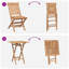 Solid Wood Patio Dining Set Table,