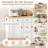 51.2"Modern Sideboard Buffet With Power Outlet, 5 Drawers & 2 Doors, Kitchen Storage Cabinet-1687309218