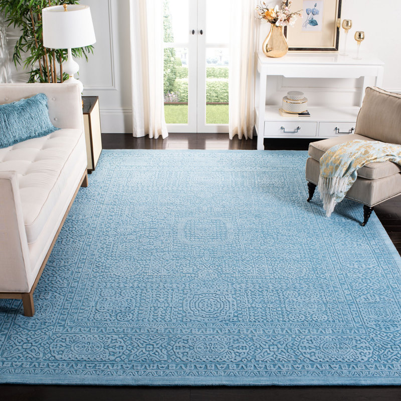Tapis oriental en viscose / coton tissé à la main Blaker, Rectangle 6 pi x 9 pi