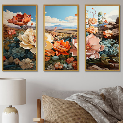 Ensemble d'art moderne sur toile Modern Cactus Country Charm
