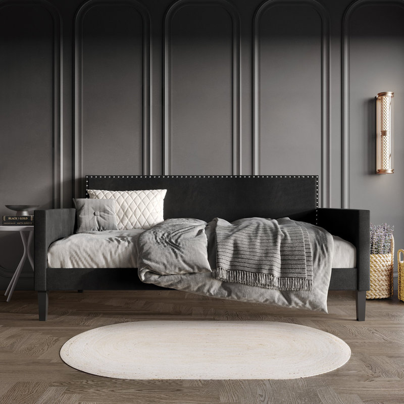 Velvet Upholstered Twin Size Daybed