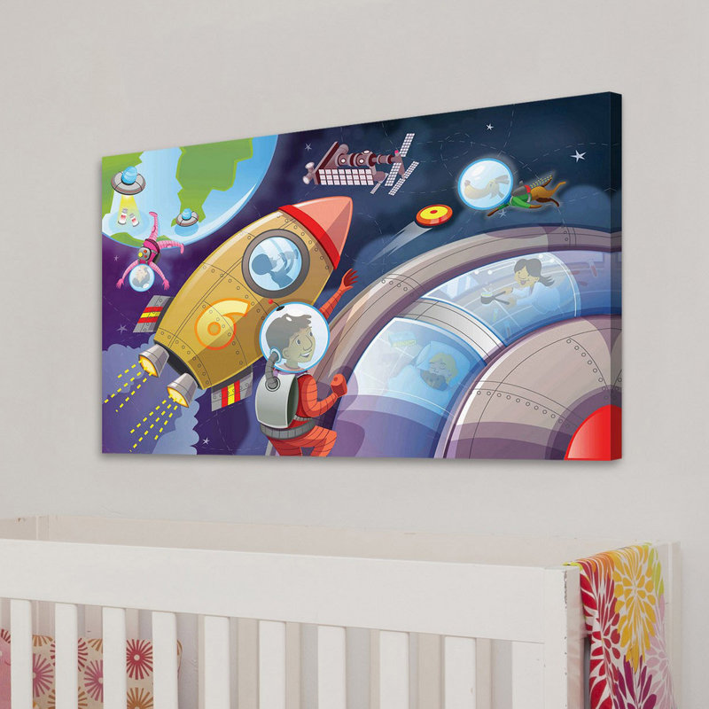 Astronauts by Curtis - Wrapped Canvas Print, 61cm H x 91cm W