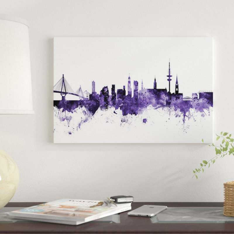 «Hambourg, Allemagne» par Michael Tompsett, impression sur toile tendue, H 40 po x l 60 po x P 1,5 po, Pas de tapis