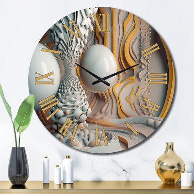Horloge murale Fractal Futuristic Architecture VI