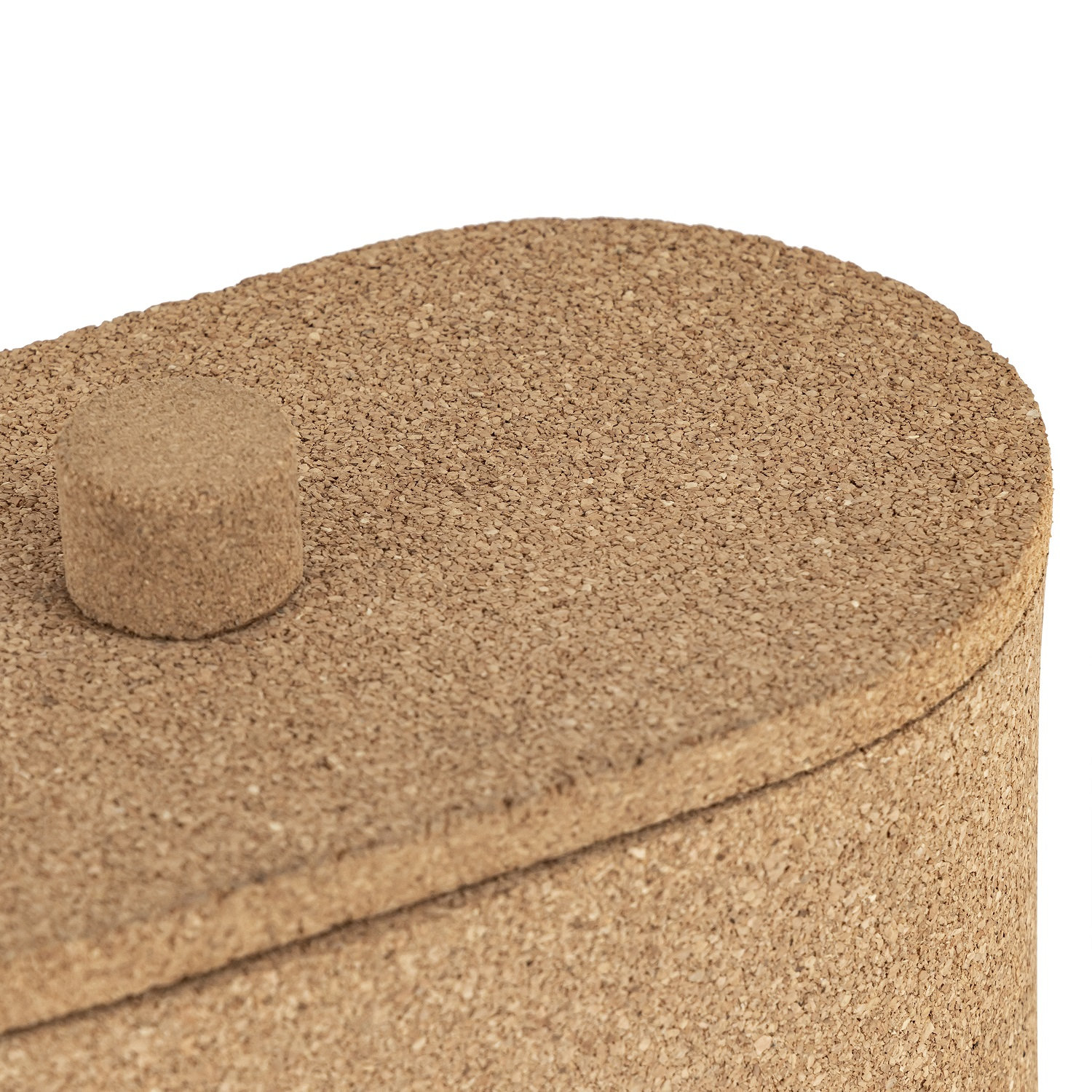 Small Oval Cork Box, 3.75" H x 4.25" W x 7.75" D