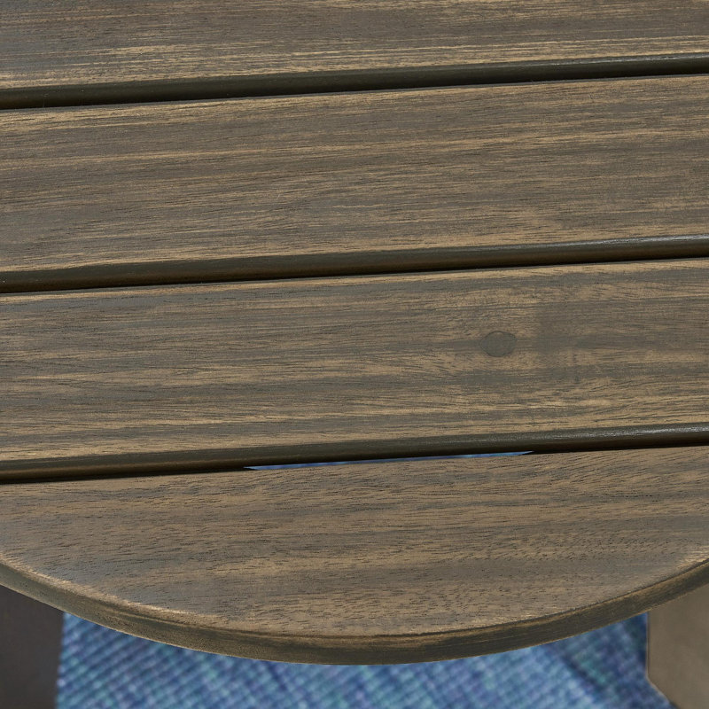 Table d'appoint d'extérieur en bois, Gris