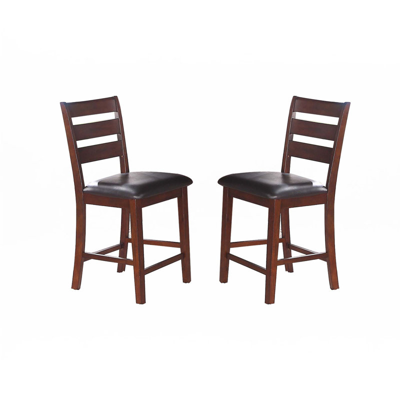 Ensemble de 2 chaises à hauteur d'échelle en brun Sara