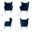 Avianna 29.25'' Wide Tufted Velvet Wingback Chair-808045360