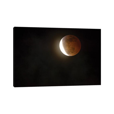 Usa, California, San Luis Obispo County. Full Blood Moon Lunar Eclipse. by Jaynes Gallery - Wrapped Canvas Print