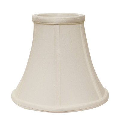 White Monay Shantung Silk Bell Lamp Shade