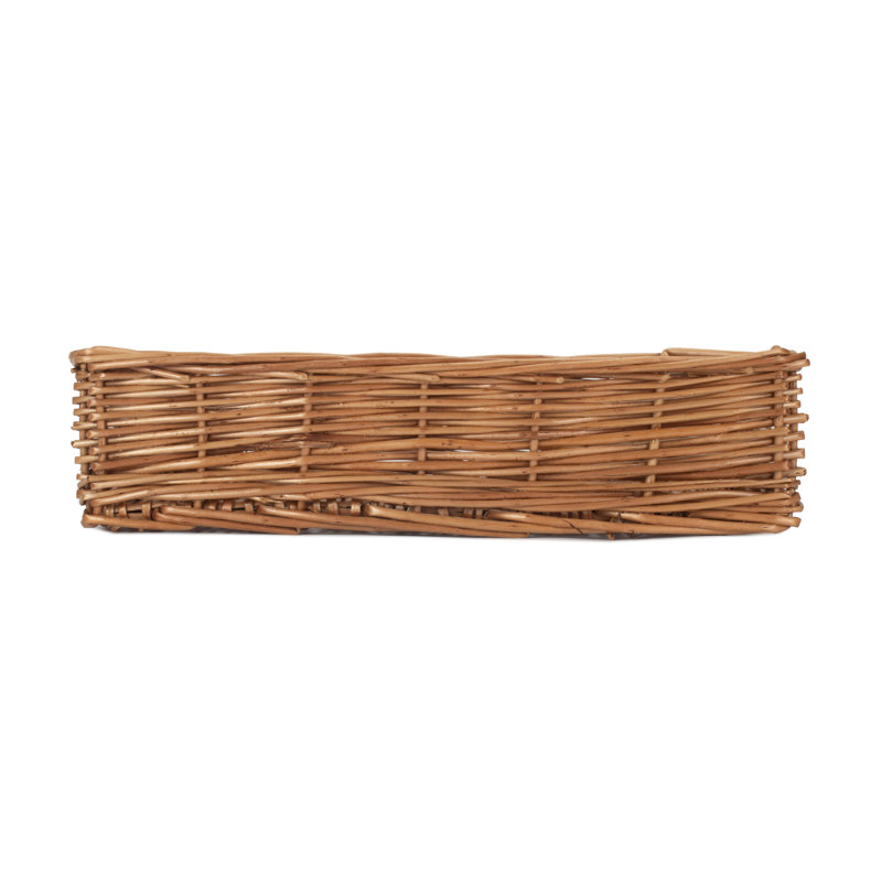 Flushing Wicker Storage Tray Basket