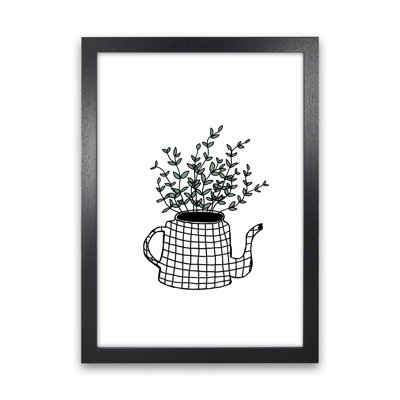Teapot Plants Green 1 Piece Wall Art
