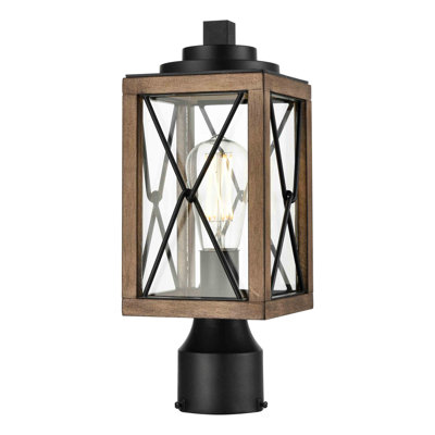 Apison Stained Glass Lantern Head Post Lantern