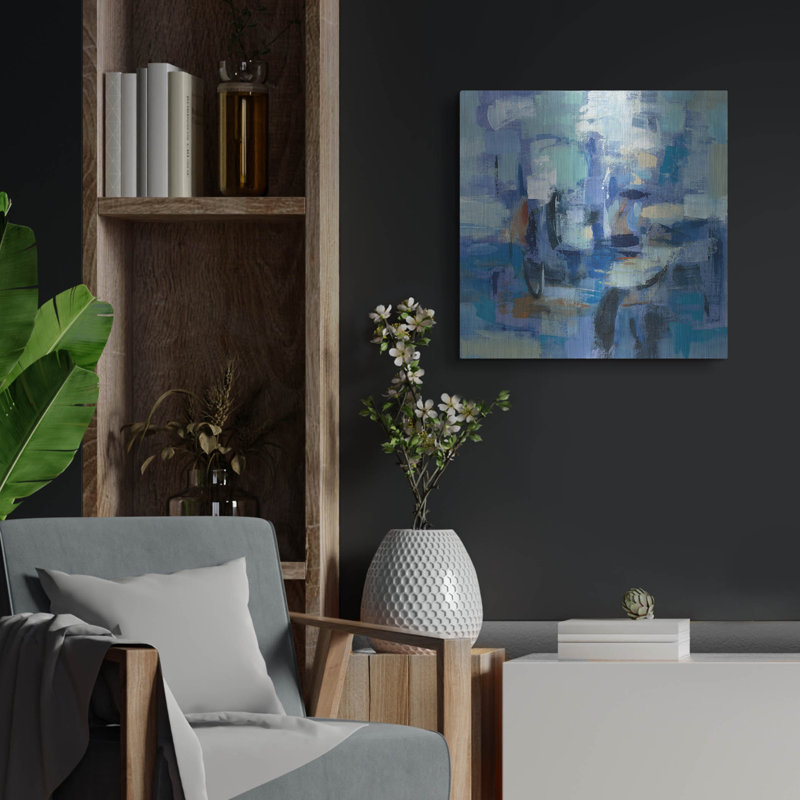 Art mural en métal Wrought Studio «Ultramarine Wave II» par Silvia Vassileva, H 24 po x l 24 po