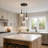 3-Light Cluster Pendant Lamp With Hammered Glass
