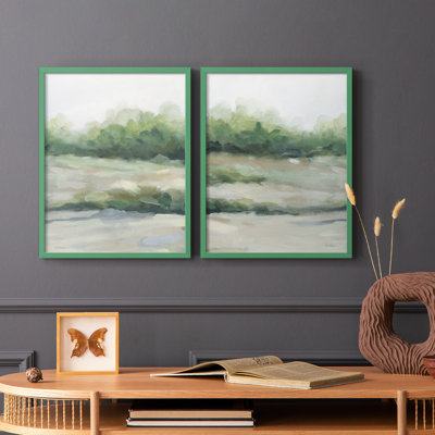 «Faded Morning I», reproduction encadrée de qualité supérieure - prête à être accrochée - aucun clou requis - aucun clou requis