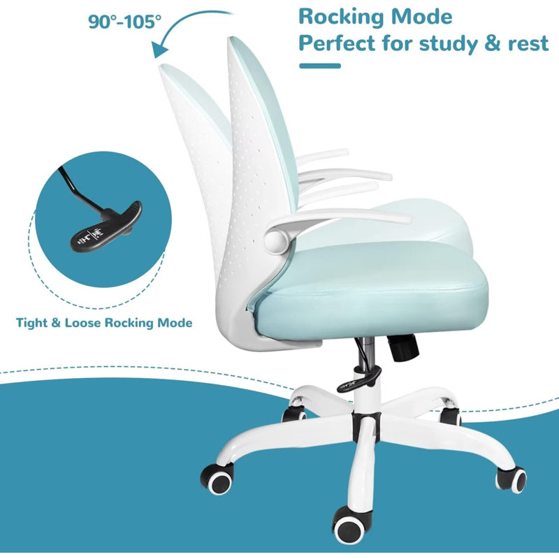 Chaise de bureau ergonomique Ninecer, Bleu