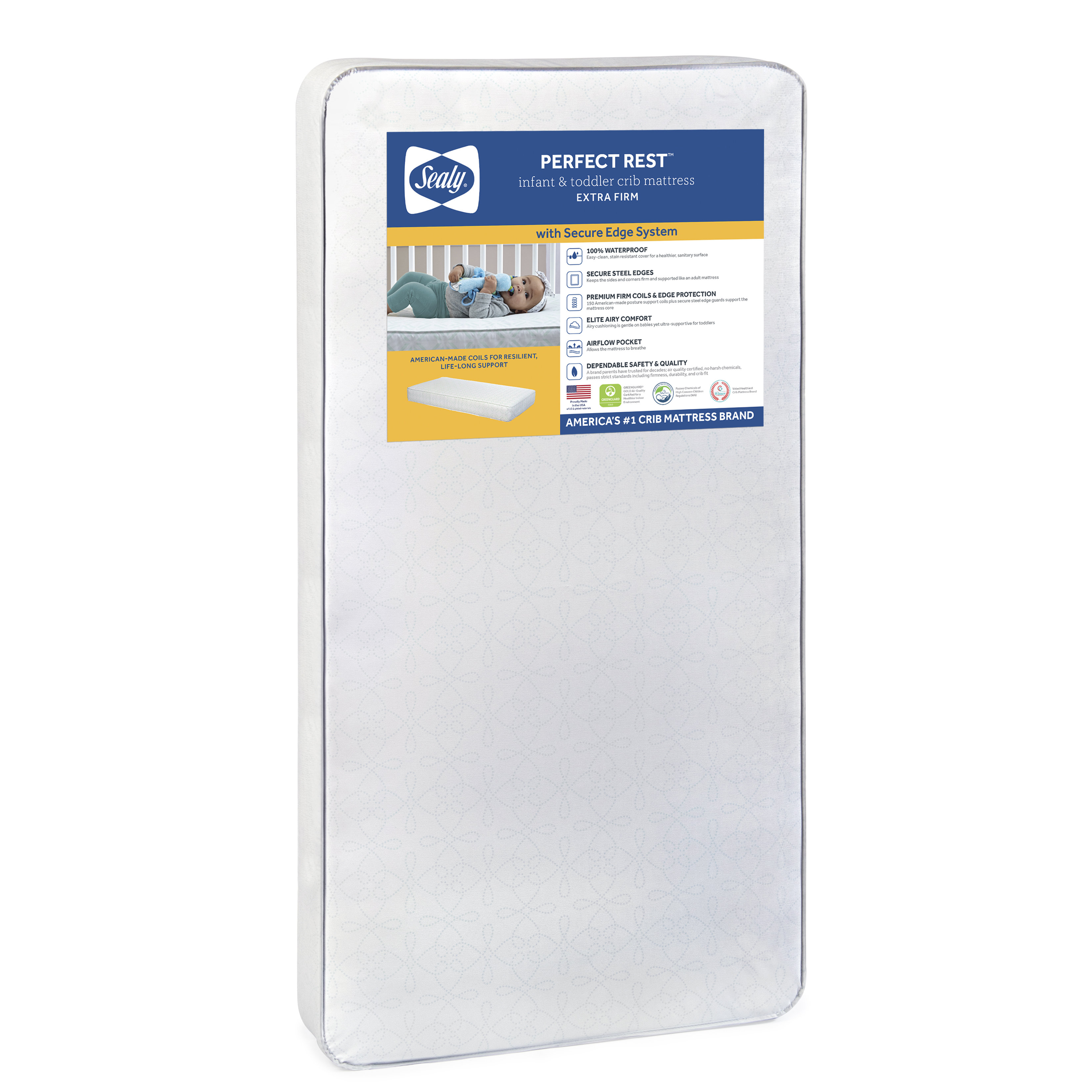 Sealy Stain Protect Waterproof Crib Mattress Pad