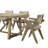 Contemporary Oak Veneer 7pc Dining Set