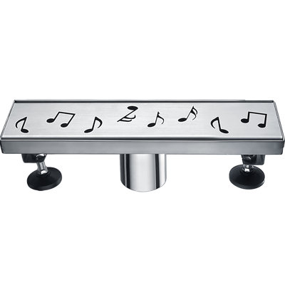 Seine River Series 12 Inch Long Stainless Steel Linear Floor Shower Drain