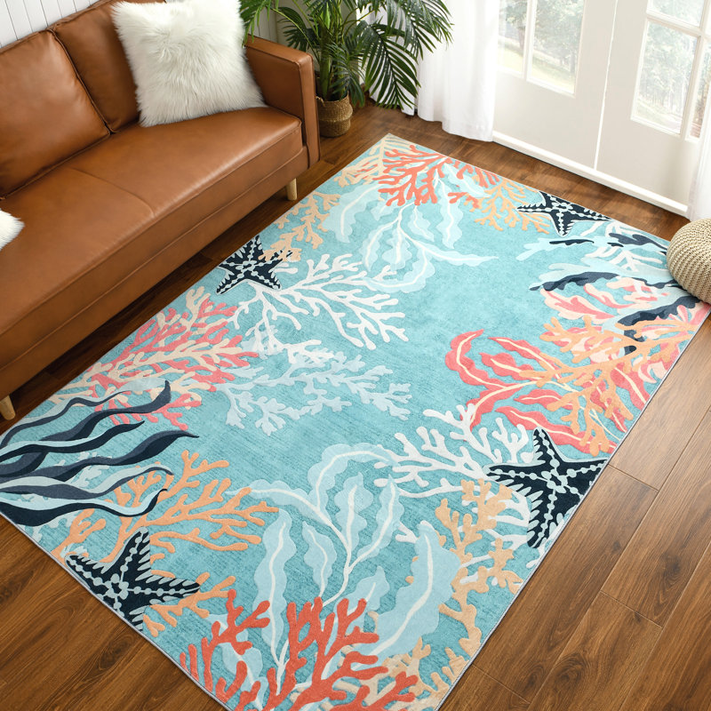 Gingham Shag Area Rug, Rectangle 183 x 275 cm