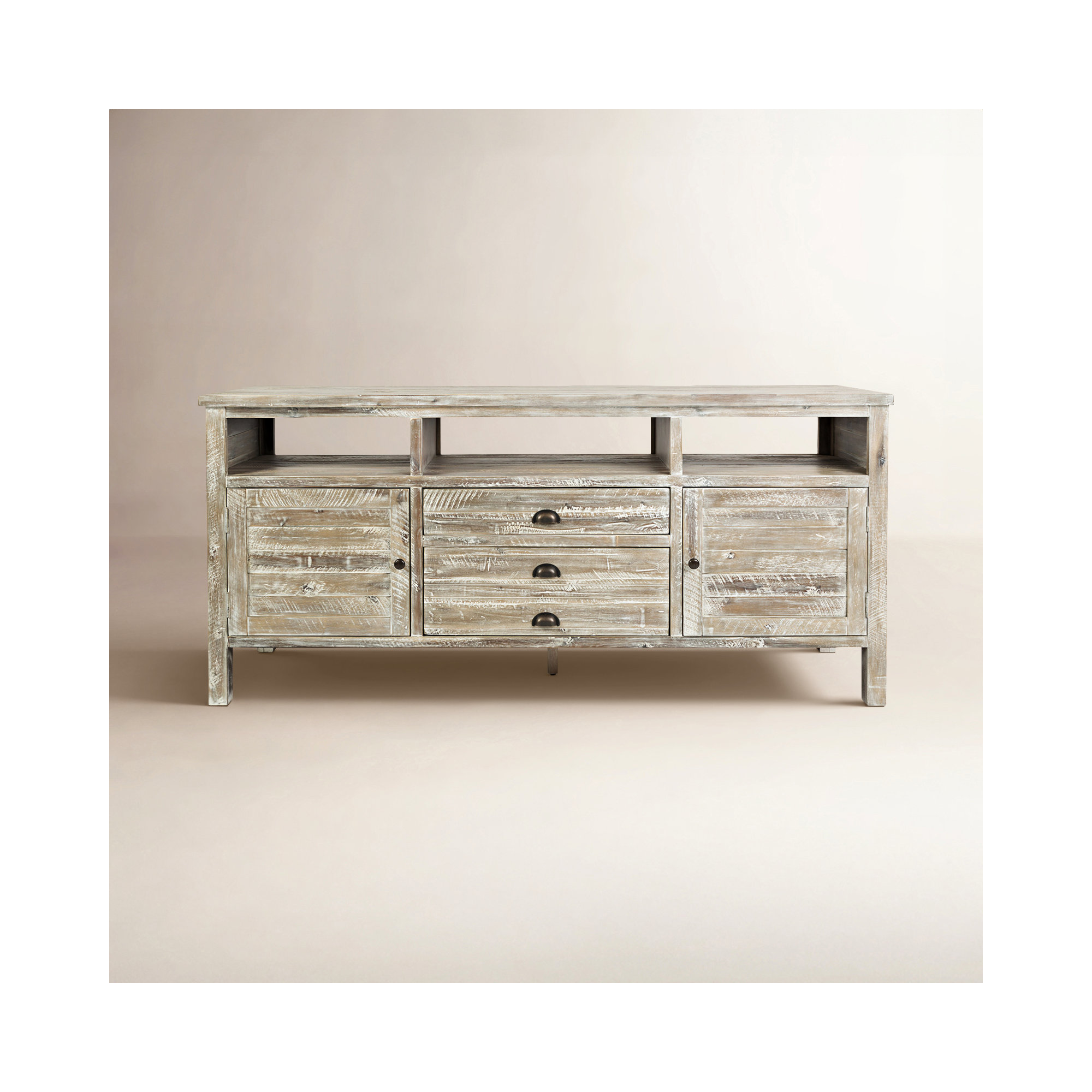 Castile Media Console, 50", Washed Gray