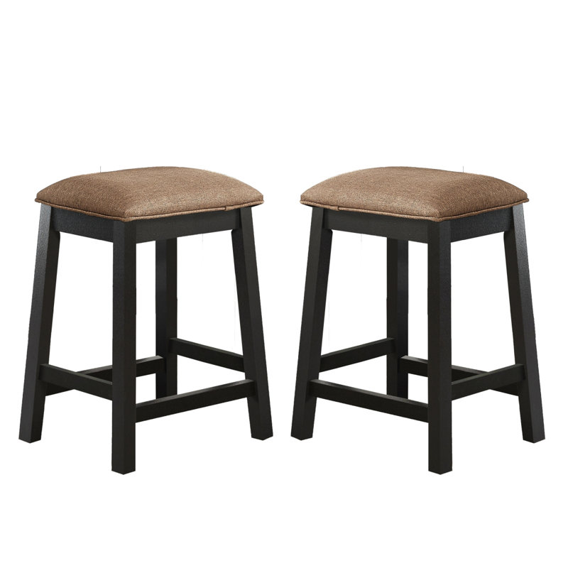 Tabouret de comptoir 24 po Kalaiyah, Noir