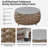 Round Outdoor Coffee Table With Marble Pattern Sintered Stone Tabletop-408505856