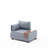 Modern 1-Seat Sofa, Blue, 39.4 x 31.5 x 29.5 inches | Solid Wood & Melamine Coated Particle Board Frame | 100% Polyester & Cotton Fabric, Easy Clean | Comfortable 12.6-inch DNS Foam Cushion | Stylish for Home & Hotel-1319693206