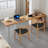 Burlywood Rectangular Solid Wood Desk-109619378