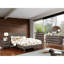 Table de chevet 2 chambres en gris Mid-Century moderne avec attrait en bois massif