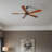 60 Inch wood Ceiling Fan no light with Remote Control, Low Profile Ceiling Fan without Light,Noiseless Reversible DC Motor with Timer