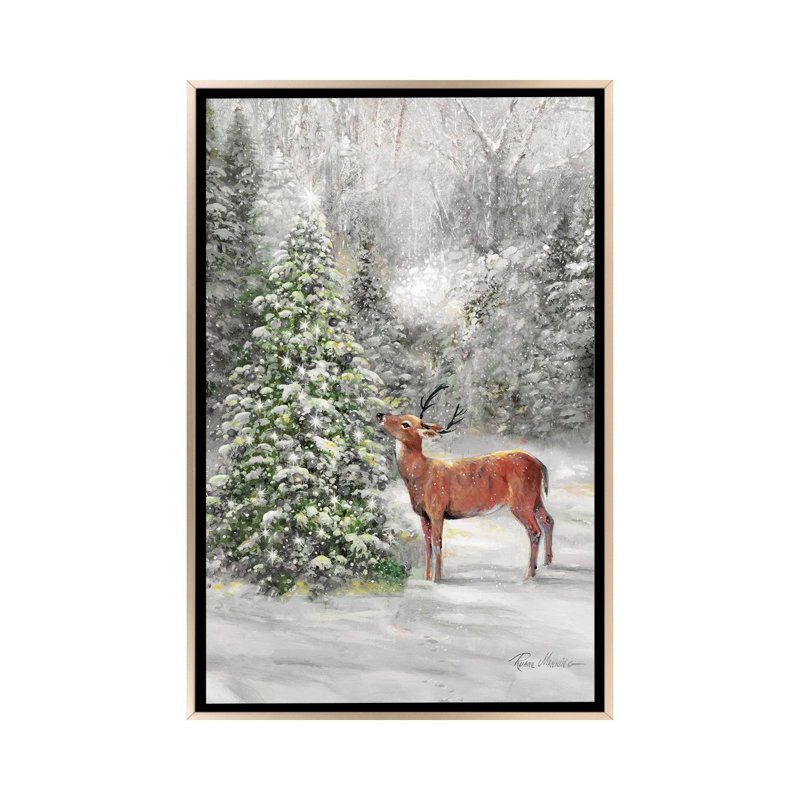 Winter Wonder - reproduction d'art murale encadrée, H 48 po x l 32 po, Reproduction encadrée sans passe-partout, Champagne