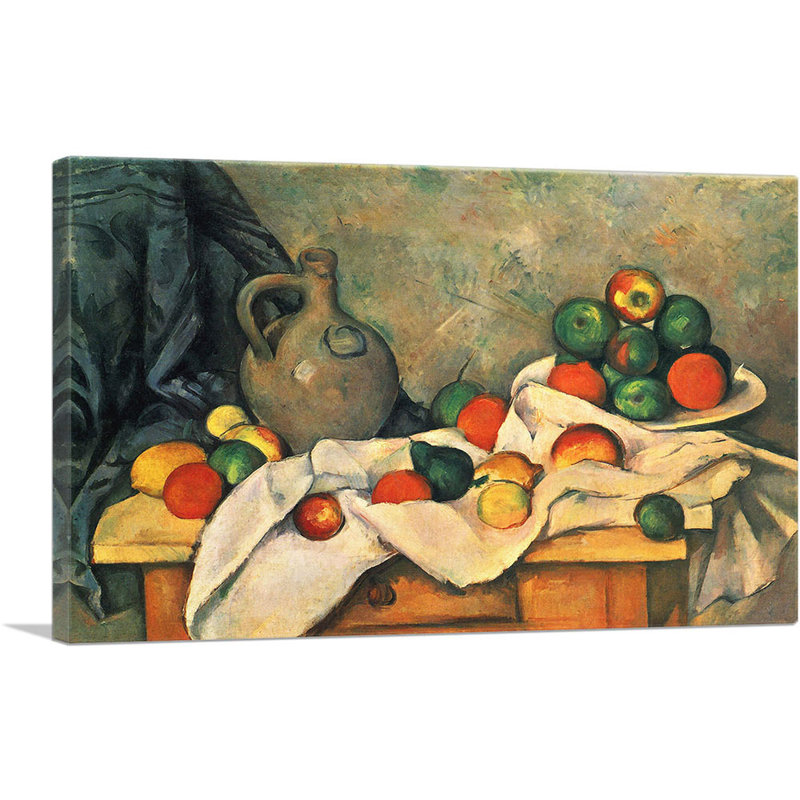 Rideau, cruche et bol à fruits - impression, H 18 po x l 26 po x P 0,75 po
