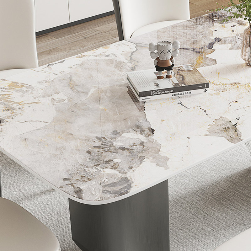 Ensemble de table de salle à manger simple de style italien, H 29,53 po x L 55,12 po x l 31,5 po