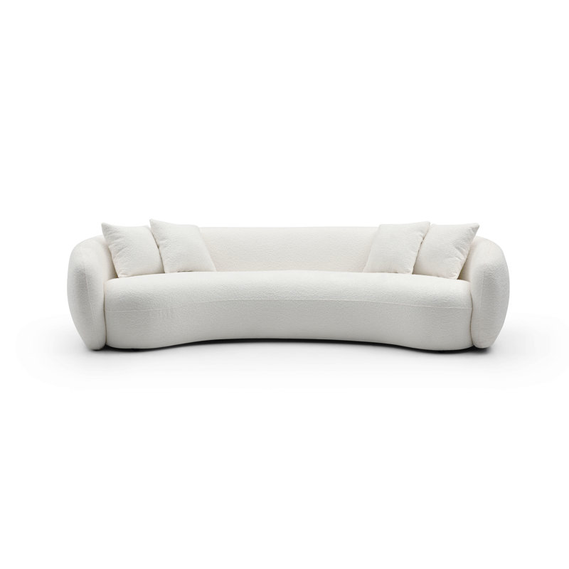 Canapé modulaire 102 pouces 5 places Boucle, Boucle blanc