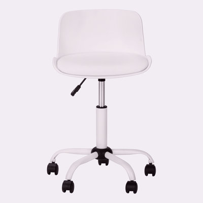 Office Chair, Adjustable Height, Swivel, Ergonomic, Computer Desk, Work, Juvenile Leather Look Metal, Contemporary, Modern