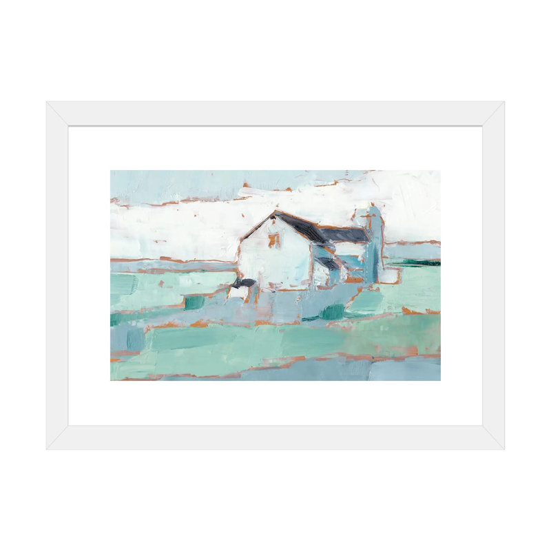 «Farm Ridge I» par Ethan Harper - reproduction d'art sur toile tendue, H 16 po x l 24 po x P 1 po, Blanc